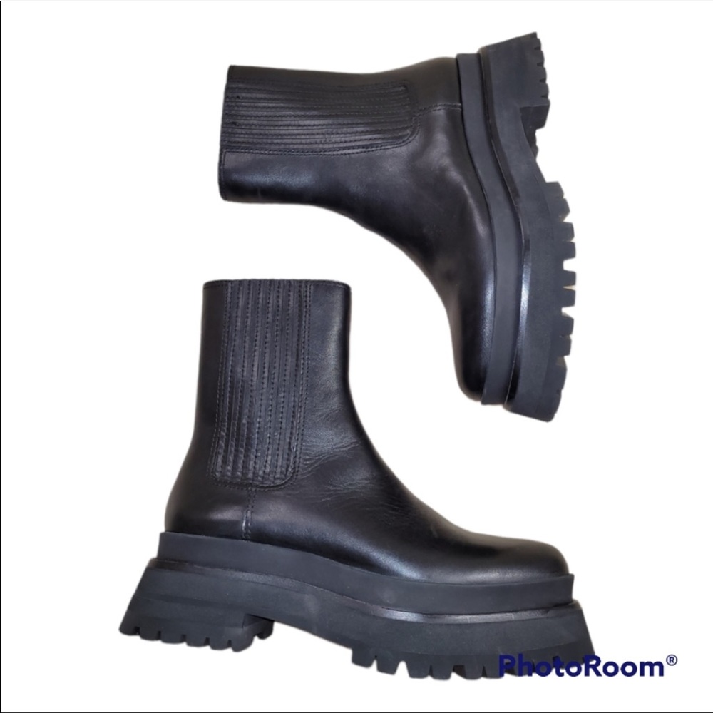 Loeffler Randall Toni Lug Sole Boots Black Size 6
